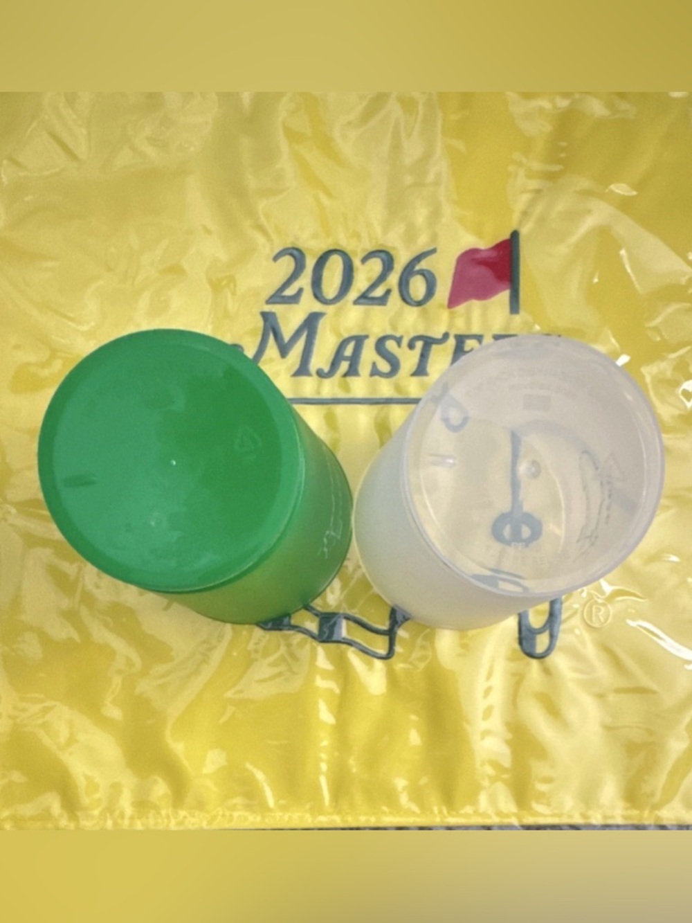 Masters 2026 Beverage Cups Set Green/Frosted White Golf Souvenir Set of 4 - Picture 4 of 6